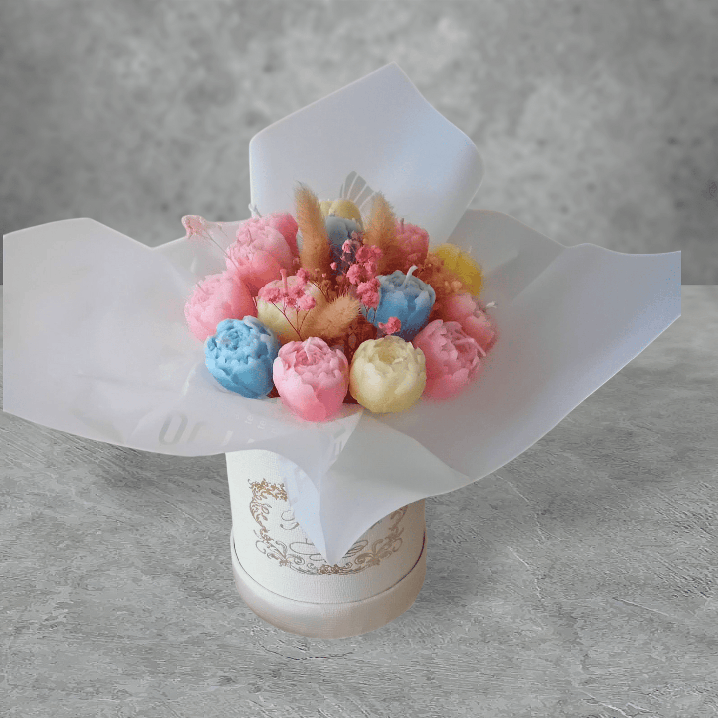 "Forever" Flower Box Candle - Virtual Bazaar Jordan