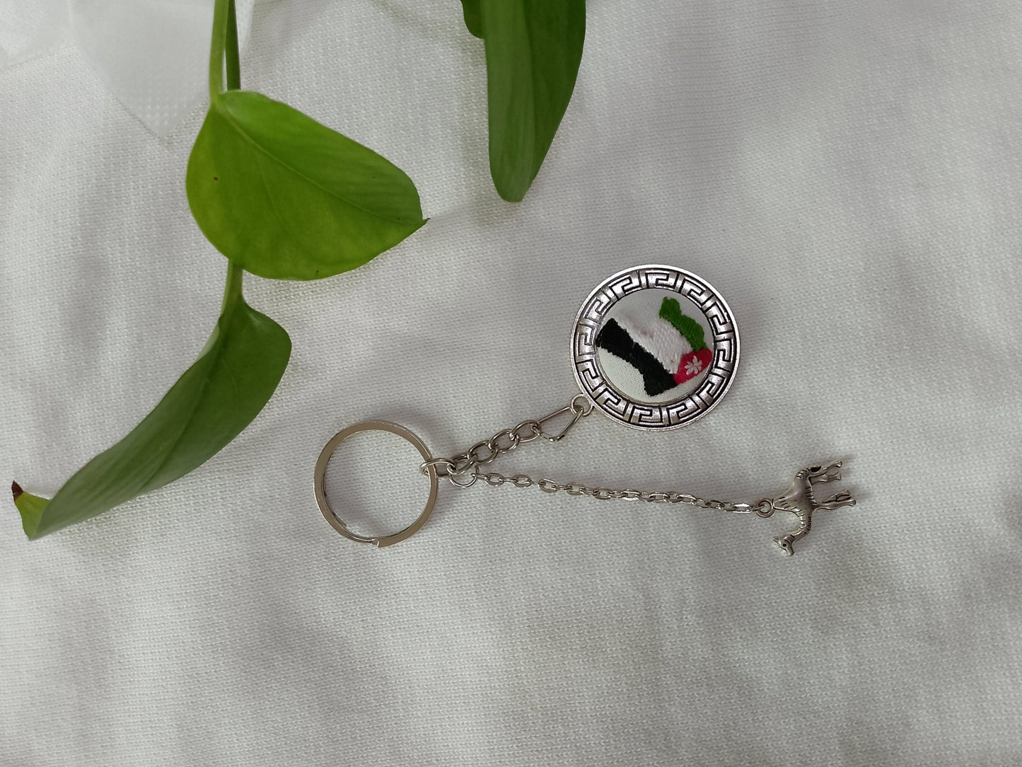 Hand - Embroidered Keychain - Virtual Bazaar Jordan