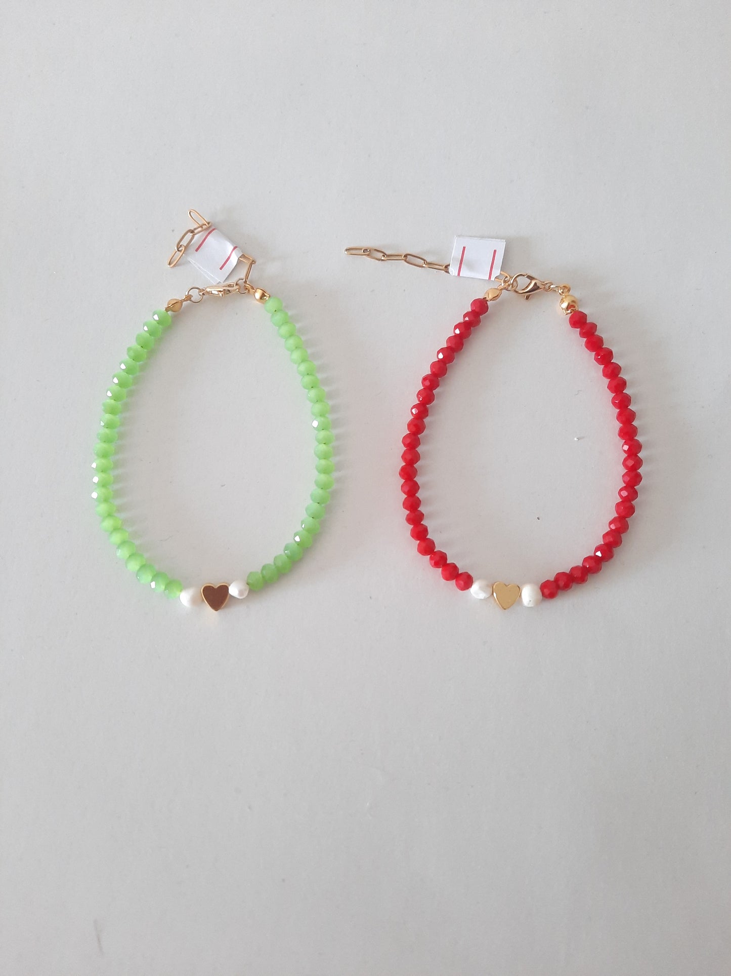 Gold plated crystal bracelet with natural pearl