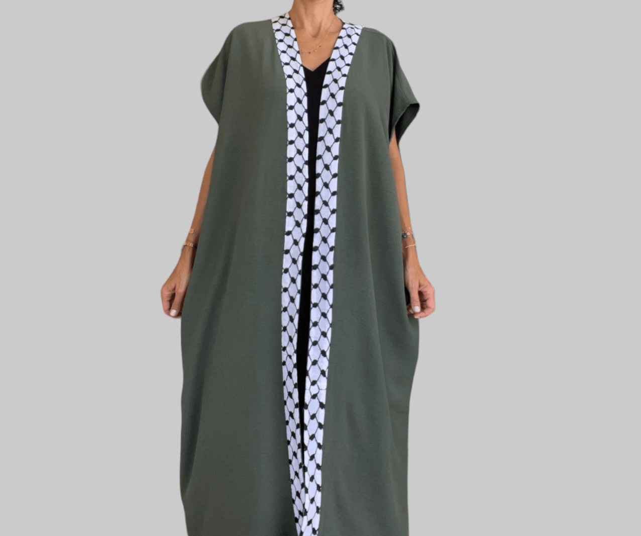 Kaftan With Hatta Trim - Virtual Bazaar Jordan