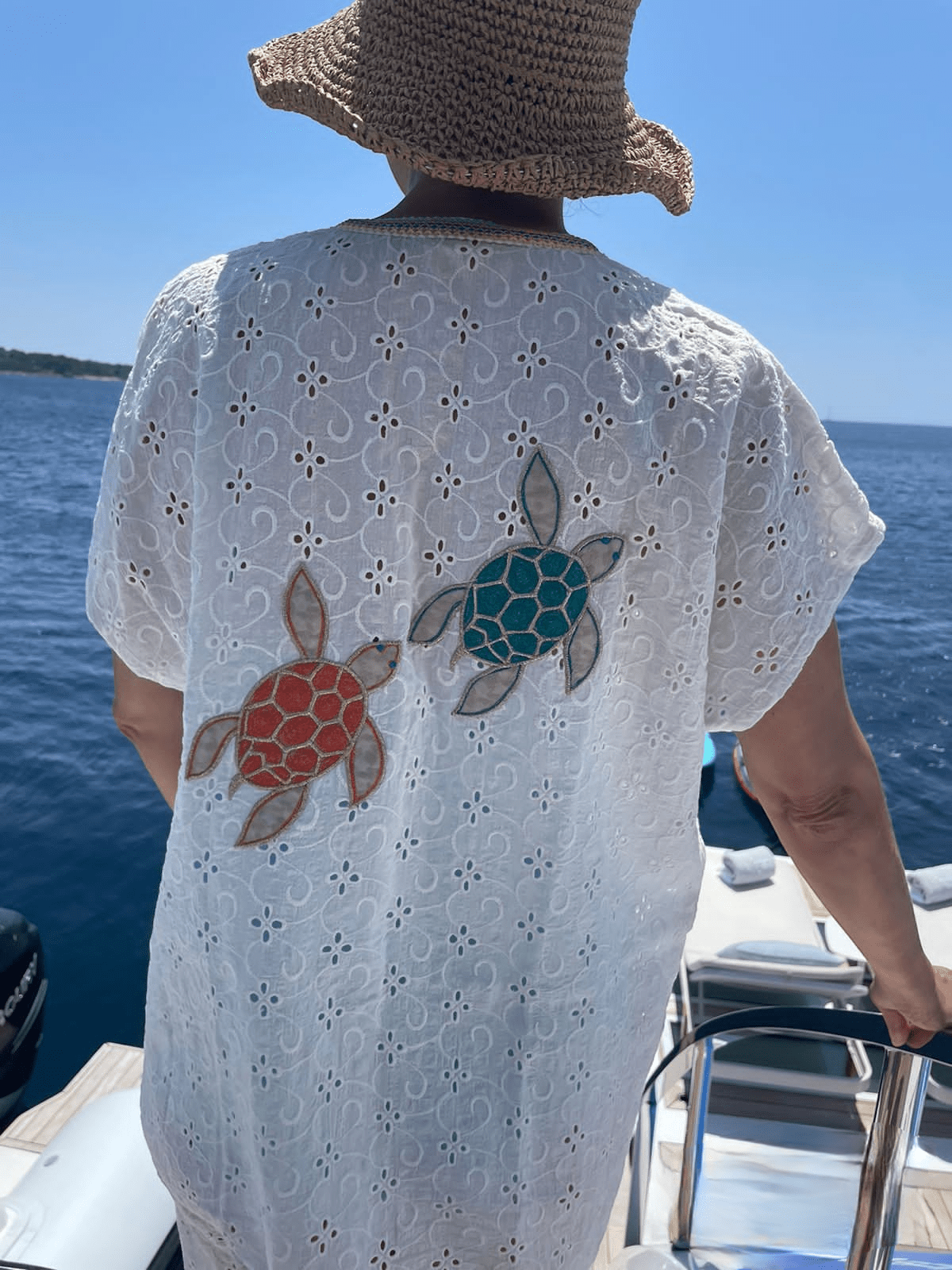 Turtle Eyelet Kaftan - Virtual Bazaar Jordan