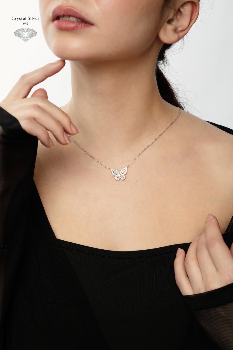 Silver 925 Butterfly Necklace - Virtual Bazaar Jordan
