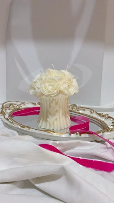 Flowers Bouquet Candle - Virtual Bazaar Jordan