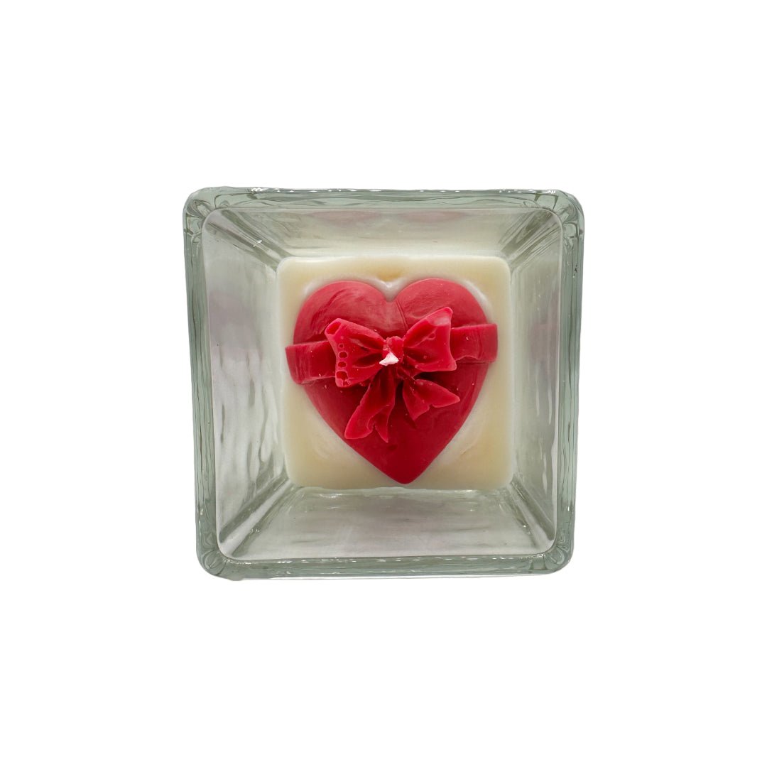 Square Glass Candle - Virtual Bazaar Jordan