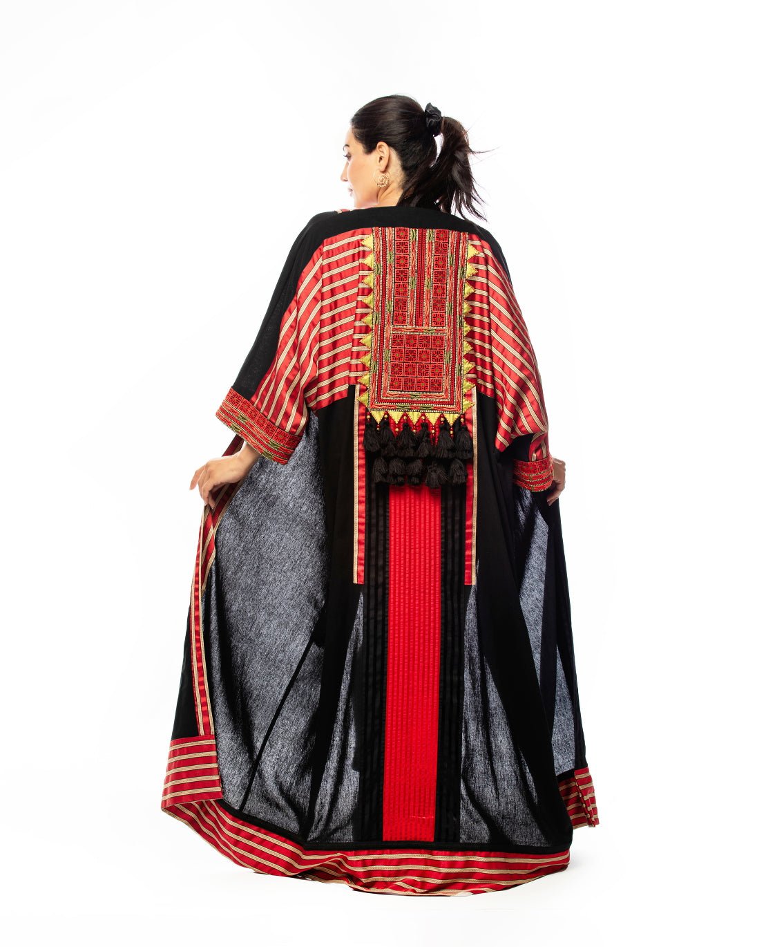Embroidered Abaya, - Virtual Bazaar Jordan
