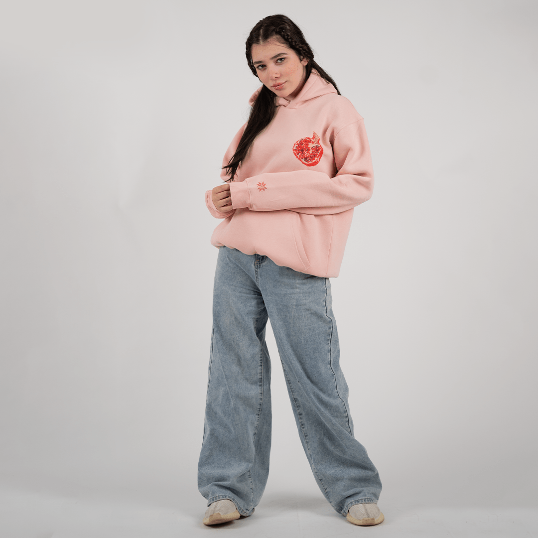 Rumman Hoodie (pomegranate) - Virtual Bazaar Jordan