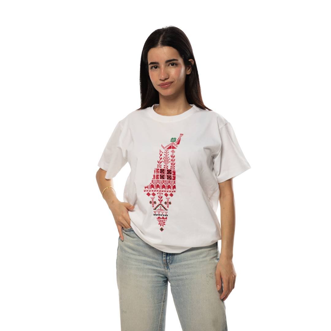 Falastin White T-Shirt - Virtual Bazaar Jordan