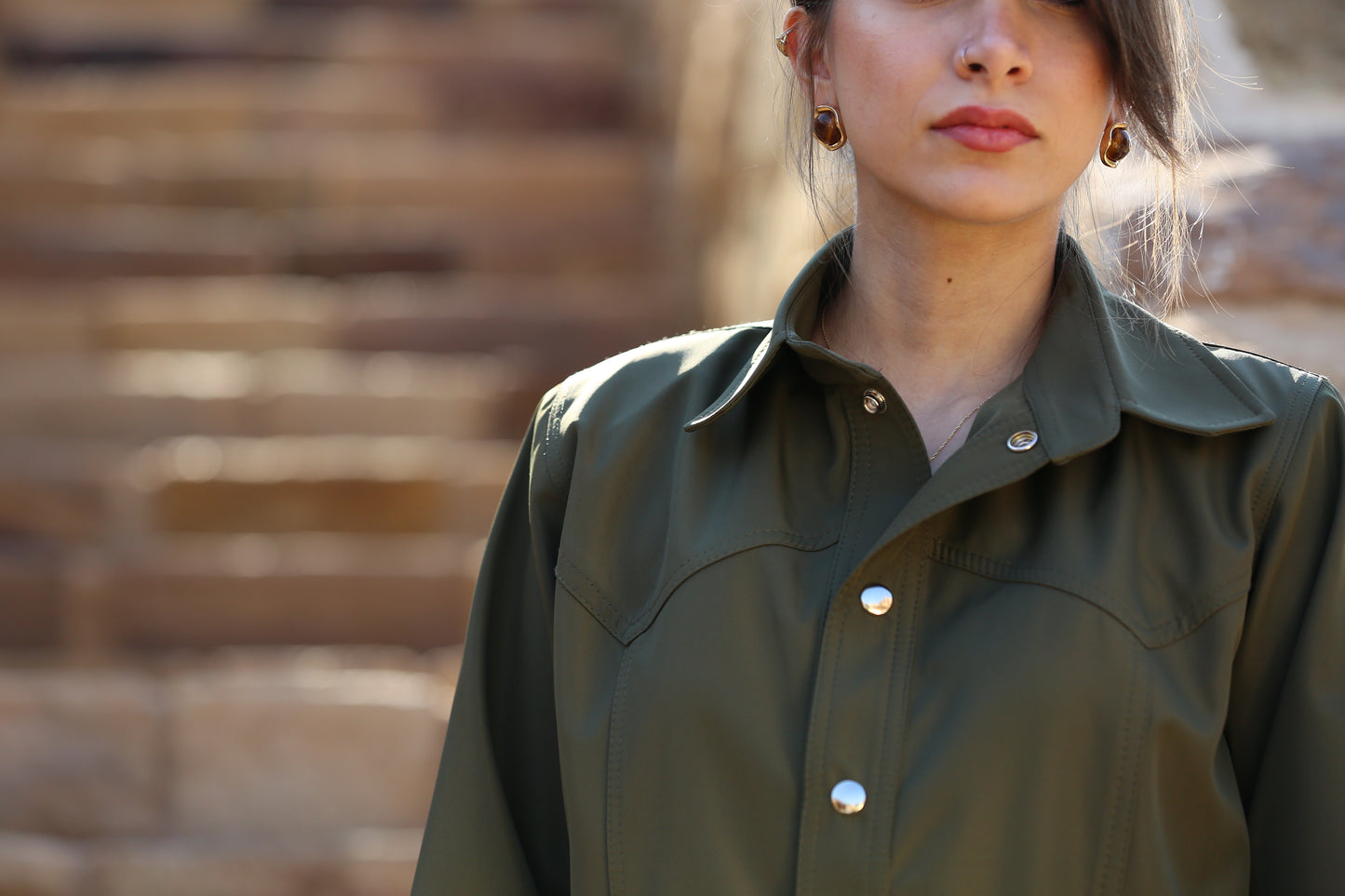 Trench Structured Cropped Jacket