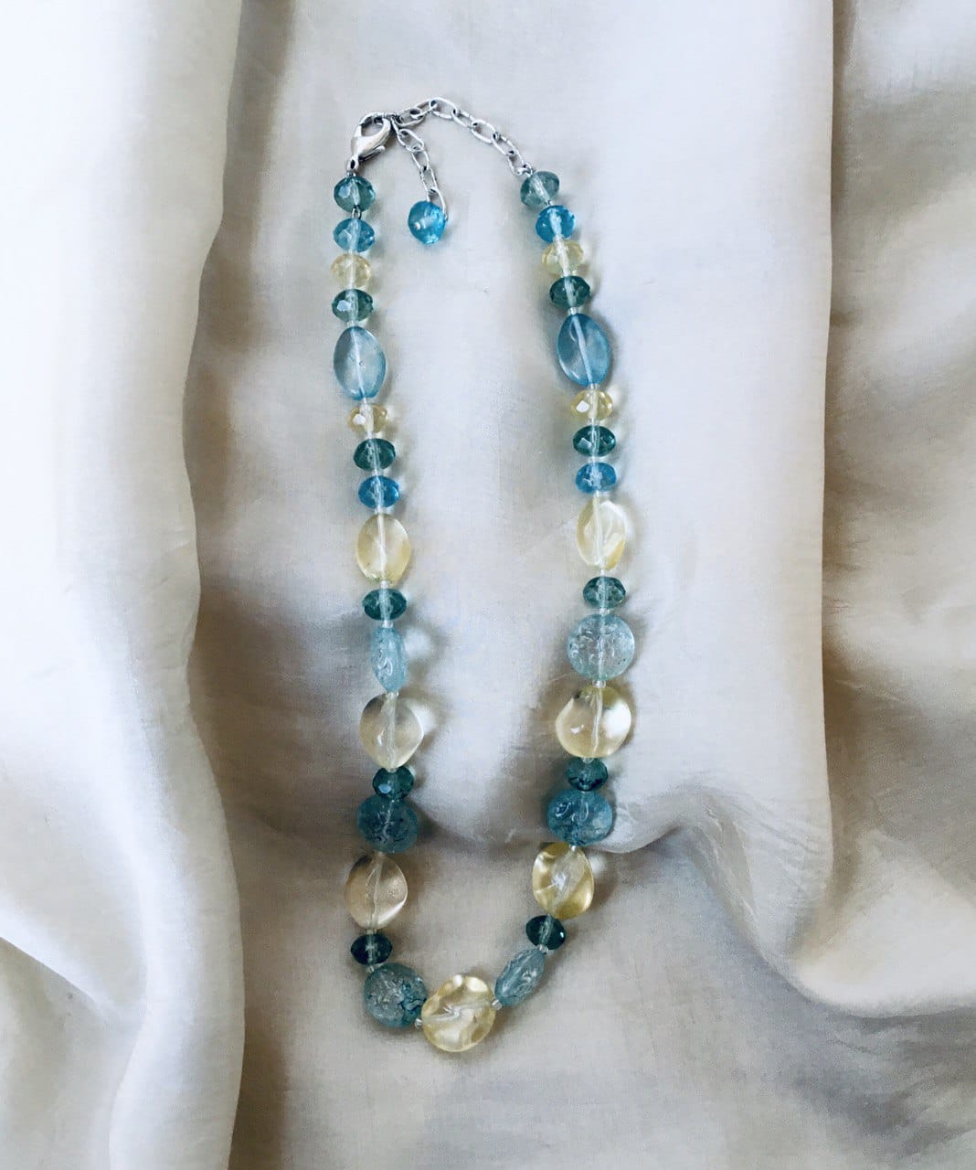 Necklace of Aquamarine Stones