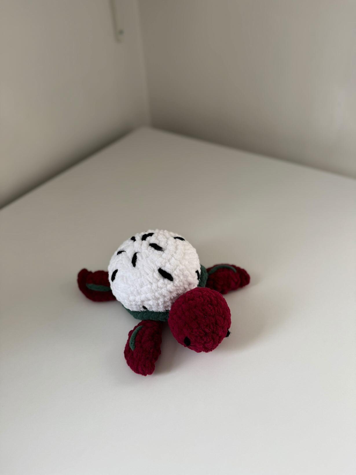Crochet fruit turtles