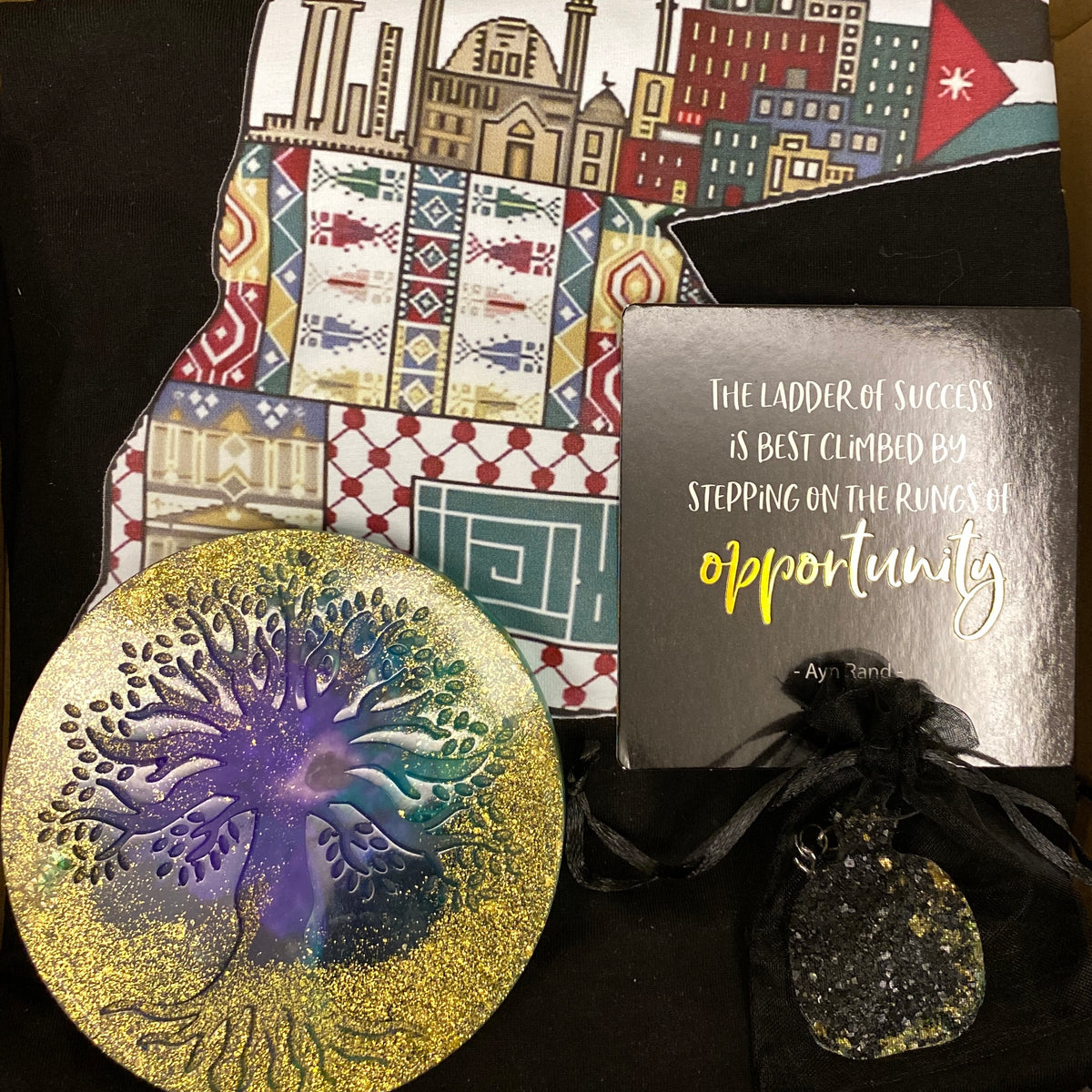Gift Set with JORDAN MAP Teeshirt and Coaster