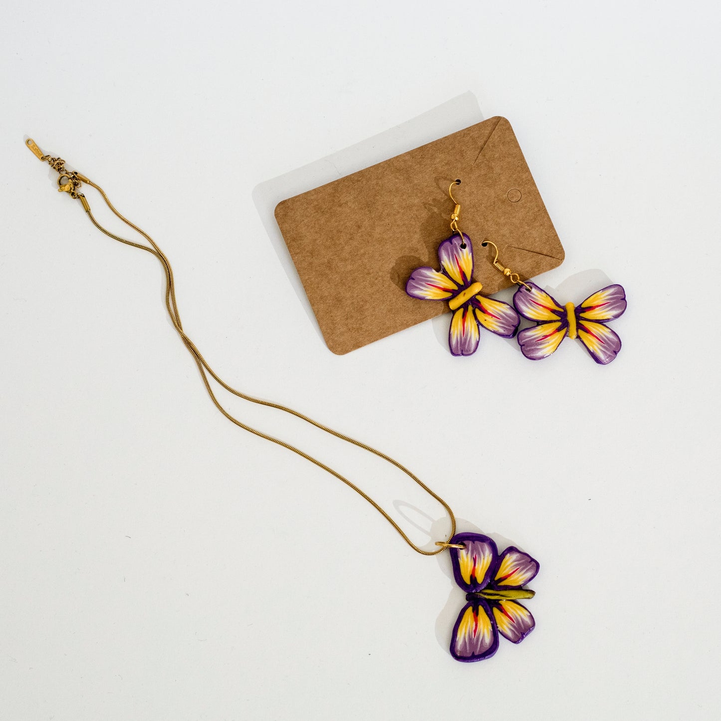 Violet Butterfly Earings