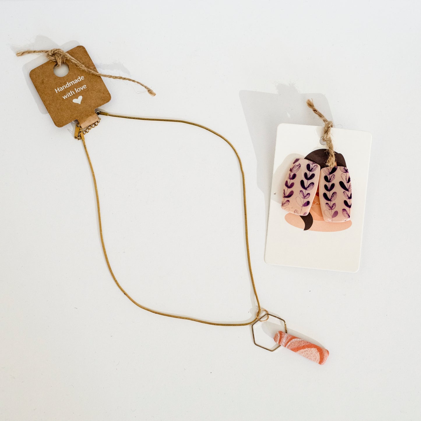 Blush Vine Statement Earrings