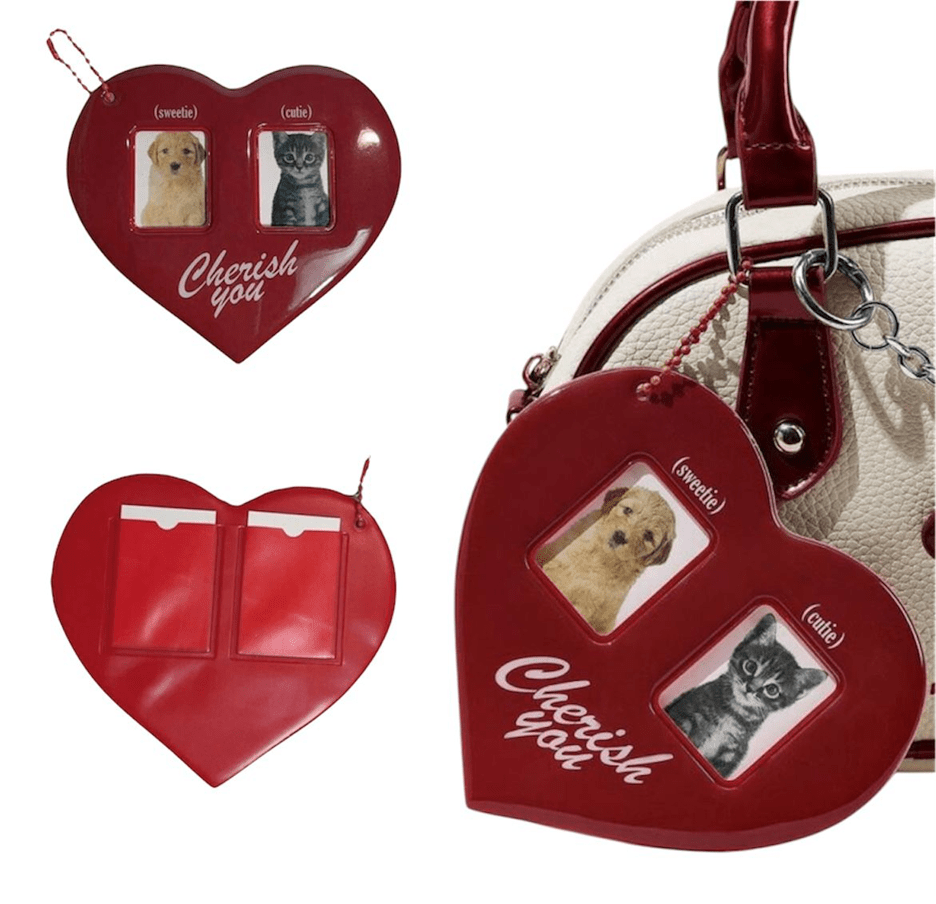 HEART - SHAPED DOUBLE PHOTO KEYCHAIN – CHERISH YOU” - Virtual Bazaar Jordan