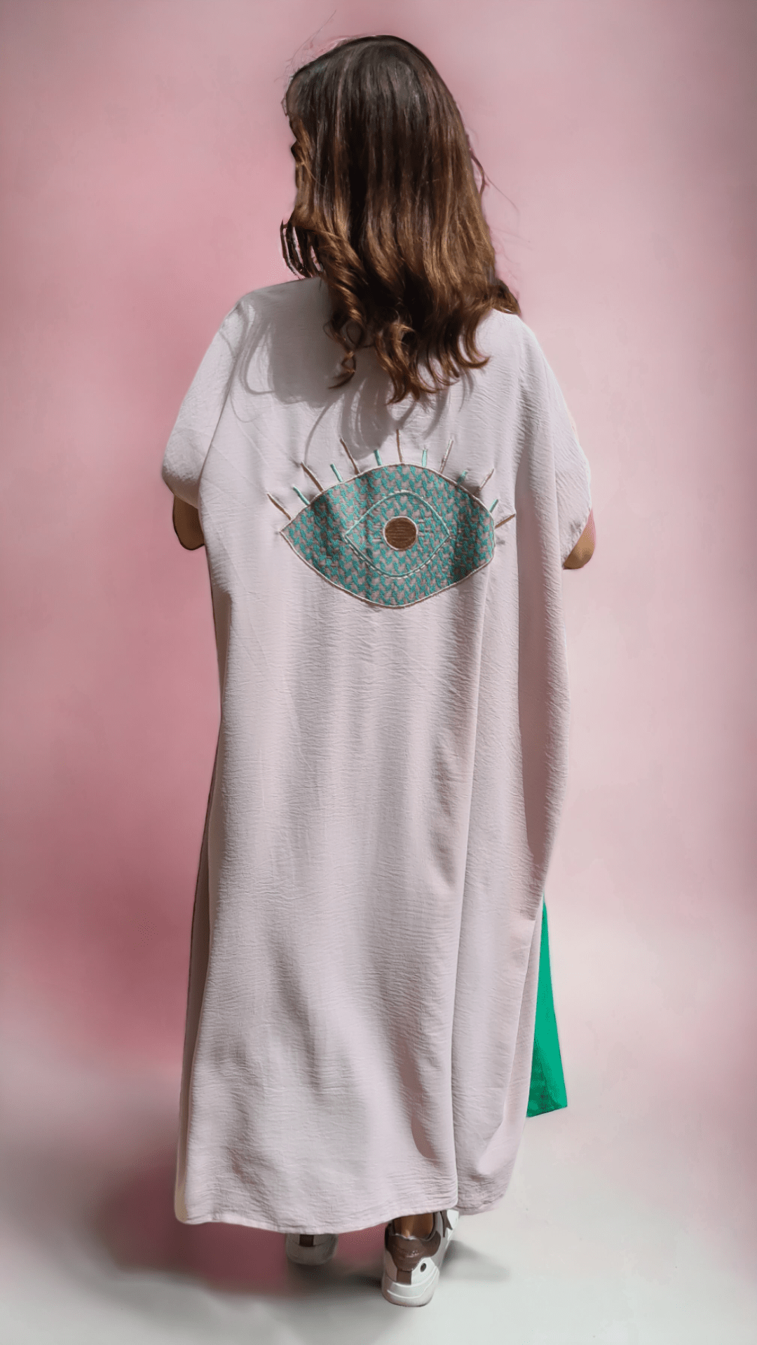 Blush Eye Summer Kaftan - Virtual Bazaar Jordan