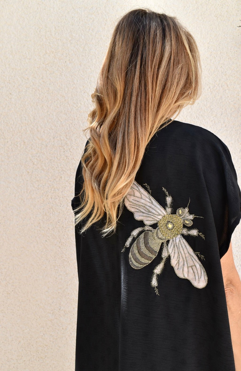 Black Bee Summer Kaftan - Virtual Bazaar Jordan