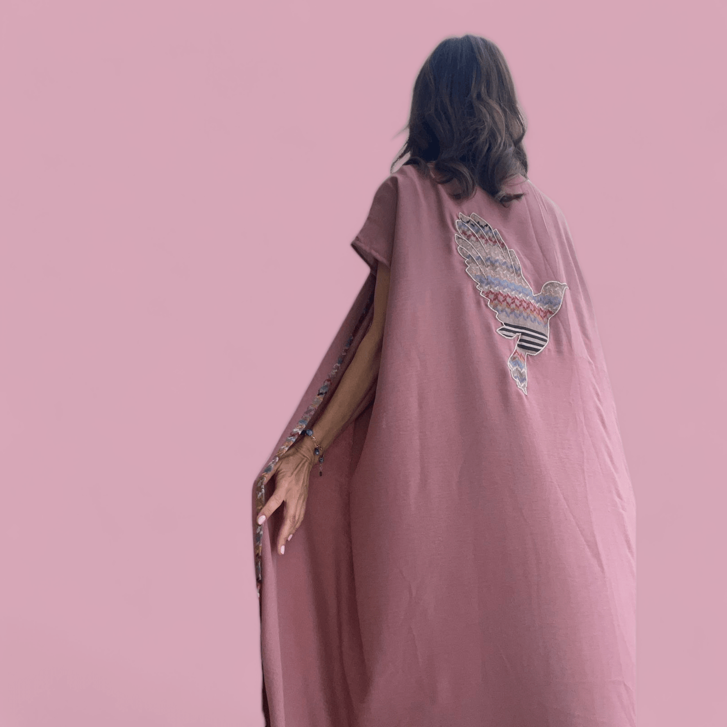 Pink Summer kaftan - Virtual Bazaar Jordan