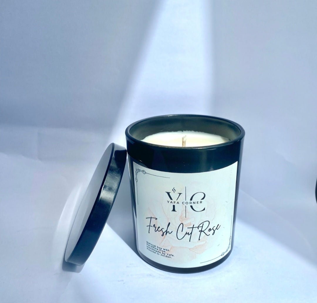 Yafa Candle Fresh Cut Rose - Virtual Bazaar Jordan