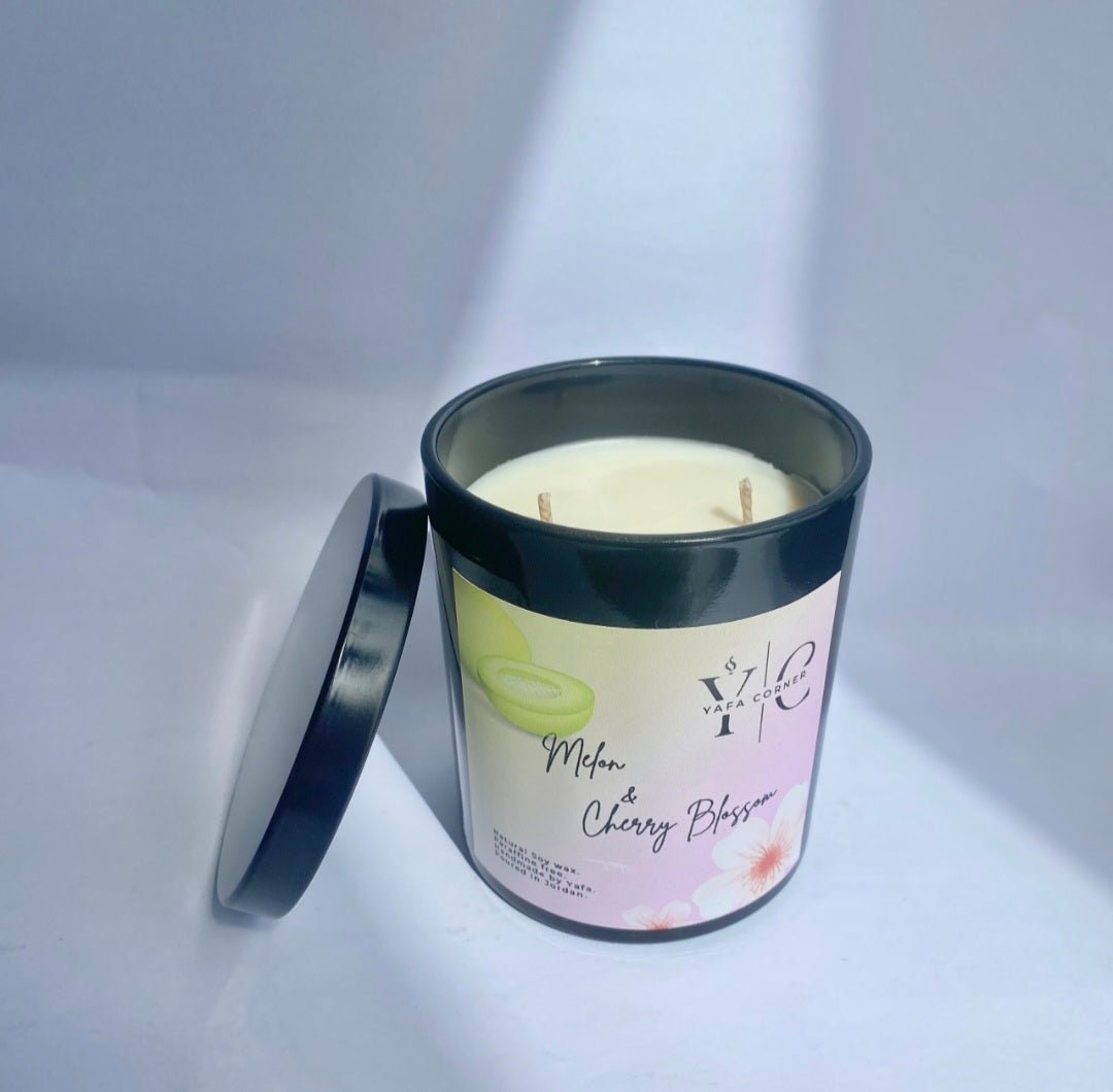 Yafa Candle Melon and Cherry Blossom - Virtual Bazaar Jordan