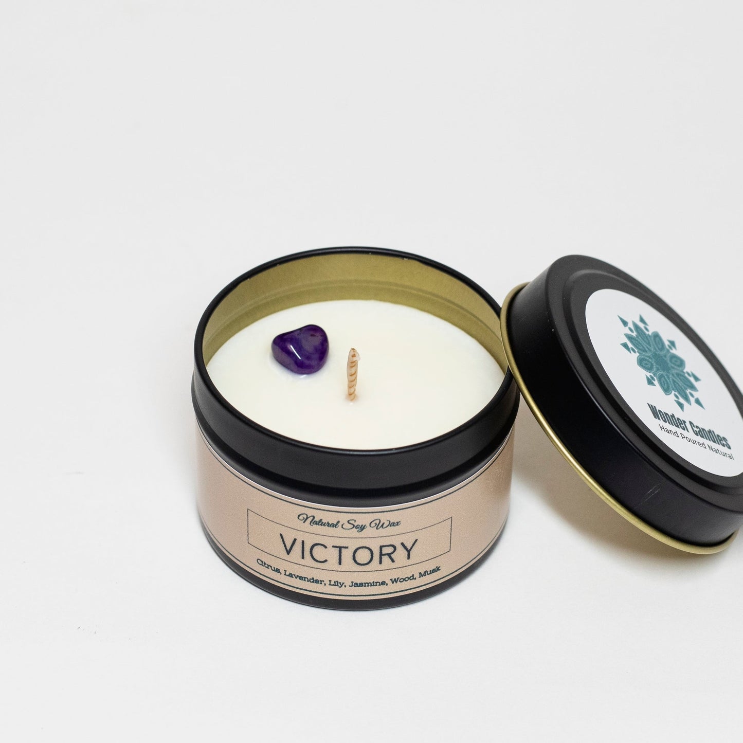 'Victory' Candle from 'Balance' Collection, Citrus with Flowers and Musk, 130ml - Wonder Candles