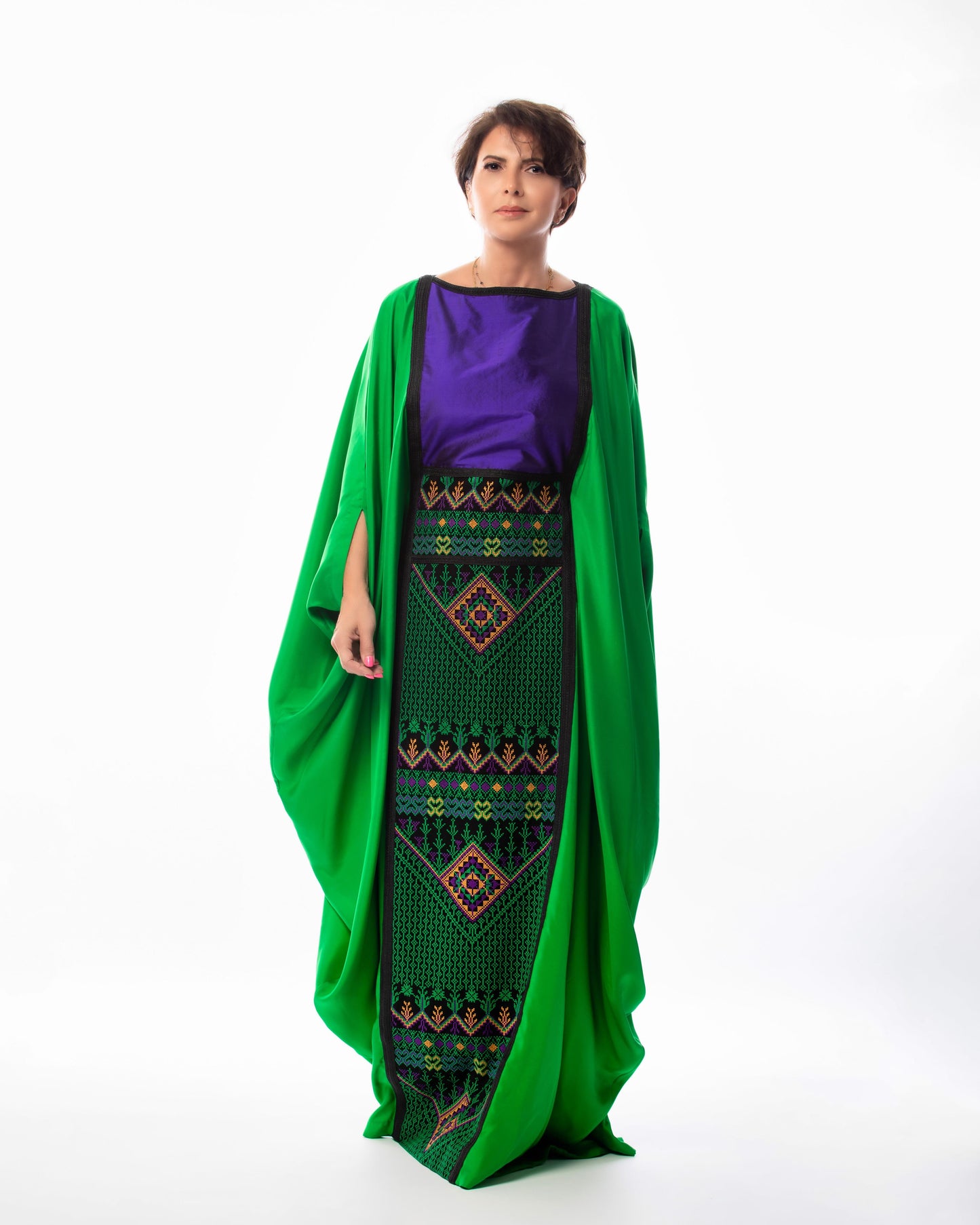 Mixed Silk Maxi Dress, From Kanz