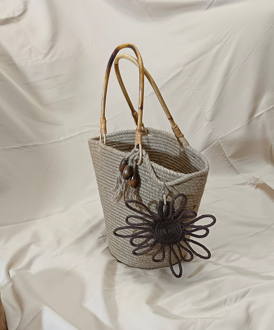 Woman's Bag made with Natural Cotton Cord