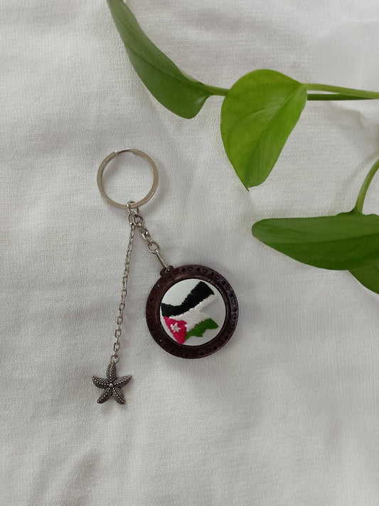 Hand - Embroidered Keychain - Virtual Bazaar Jordan