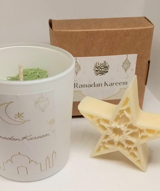 Candle with solid cream together - Virtual Bazaar Jordan