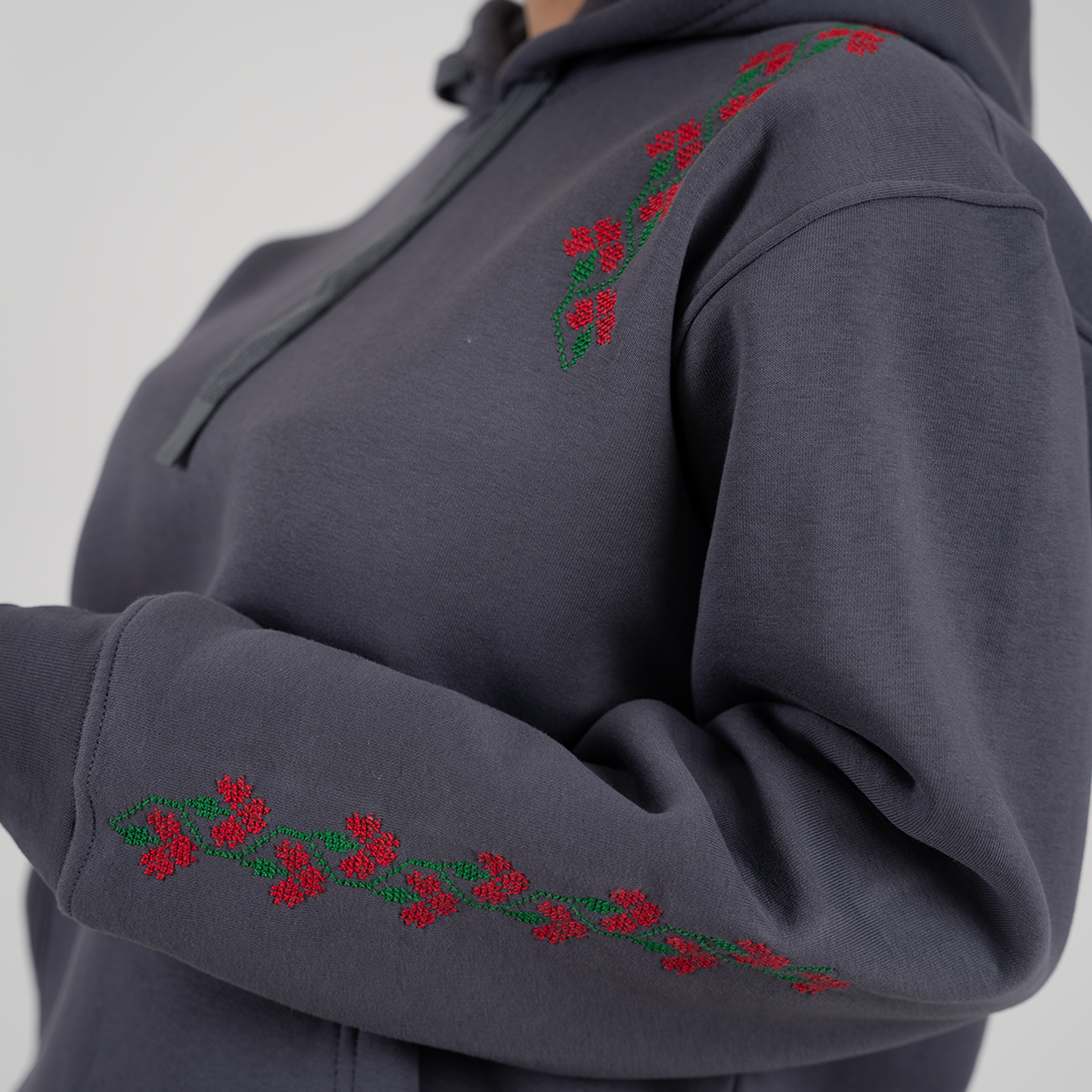 Jouri Hoodie (Flower) - Virtual Bazaar Jordan