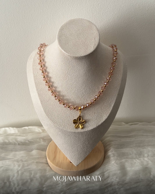Pink Flower Necklace