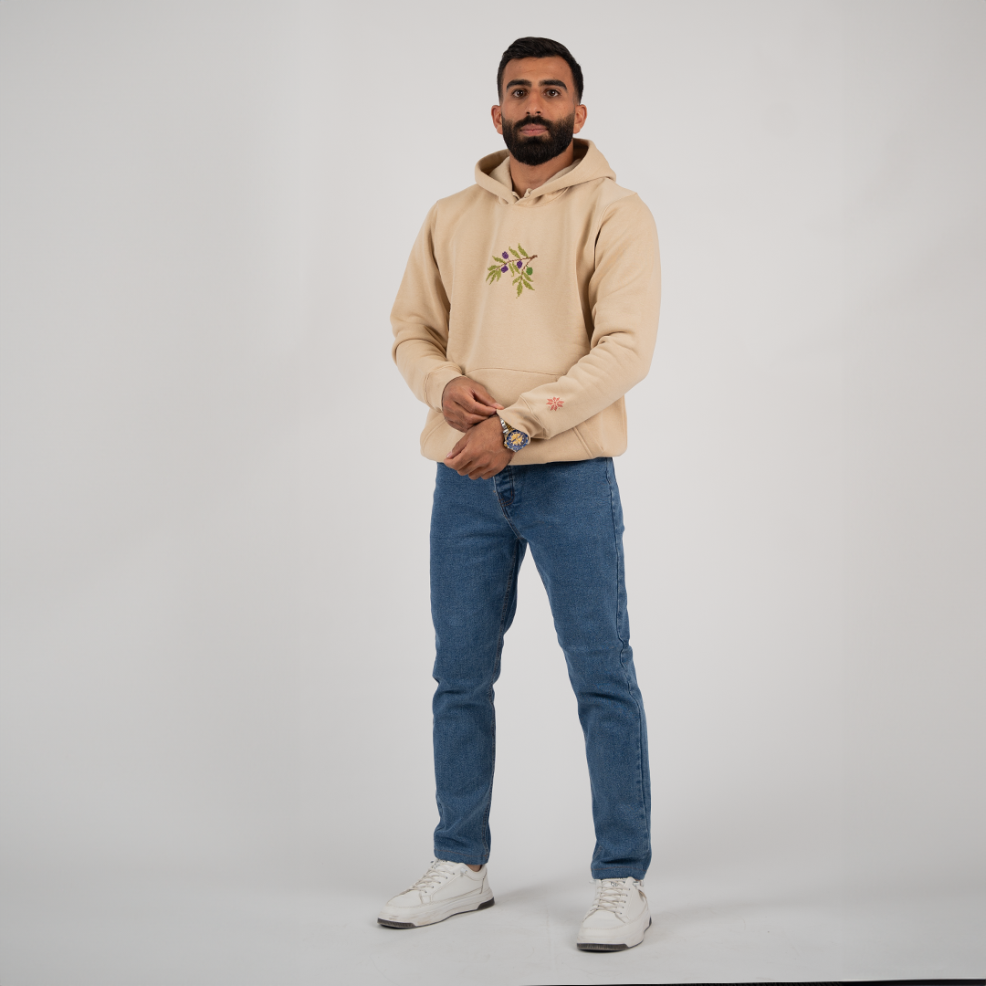 Men Nabali Hoodie (Olive) - Virtual Bazaar Jordan