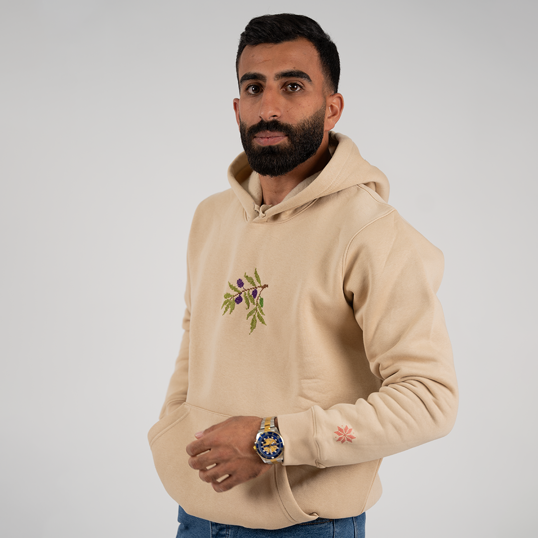 Men Nabali Hoodie (Olive) - Virtual Bazaar Jordan