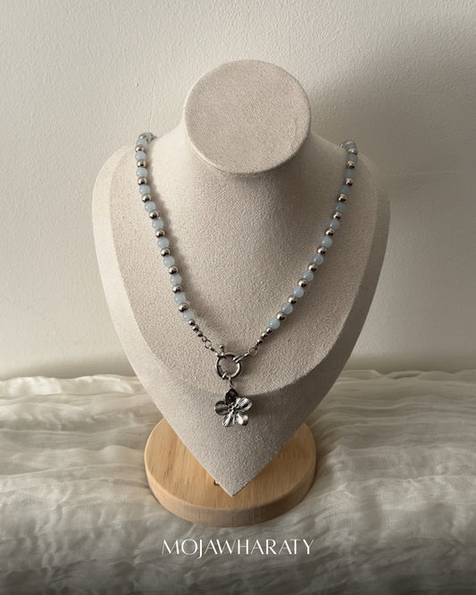 Aquamarine Flower Necklace
