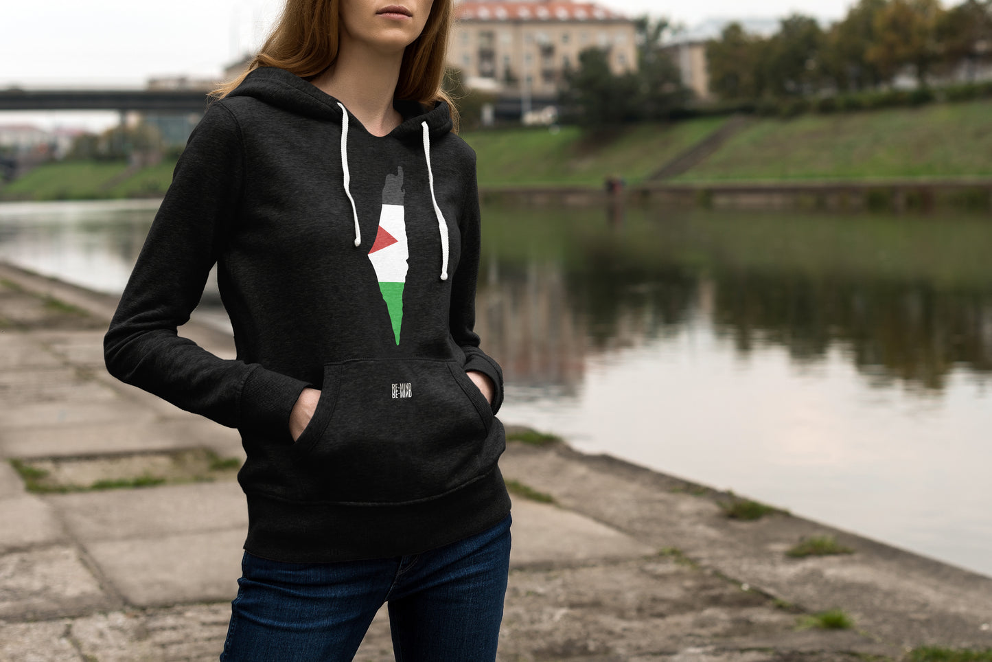 Palestinian Map print Hoodie, by Re-Mind