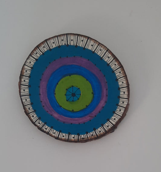 Wooden Coaster-Acrylic Paint-two sides
