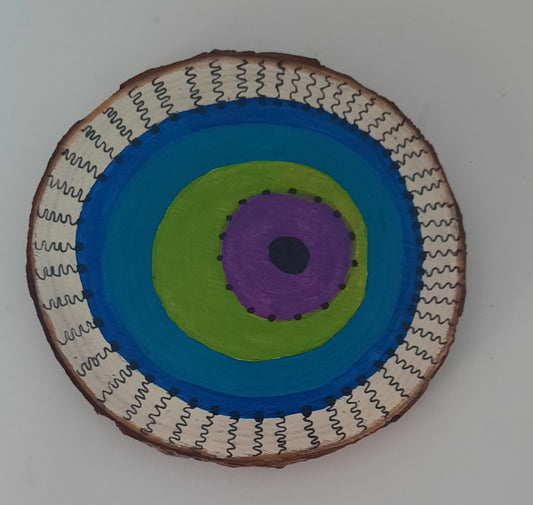 Wooden Coaster-Acrylic Paint-two sides