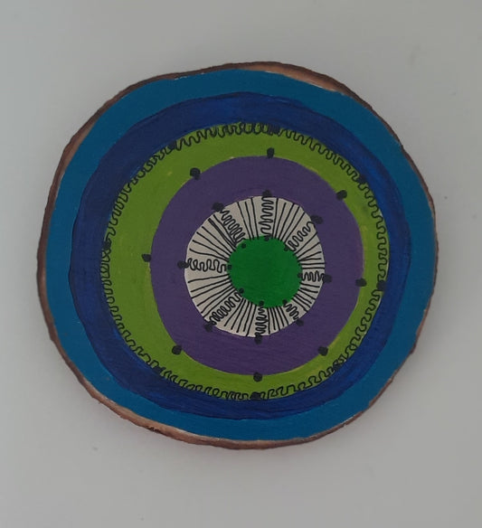 Wooden Coaster-Acrylic Paint-two sides