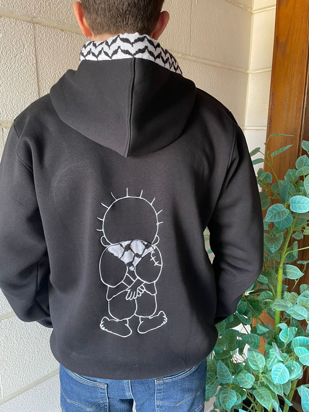 Palestinian Design zip-up Hoodie, by Dimazign