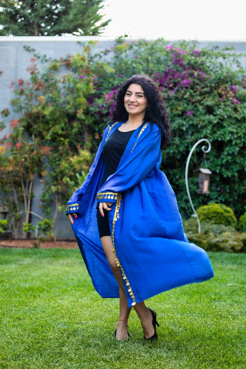 Dark Blue Abaya, From Wisam Collection