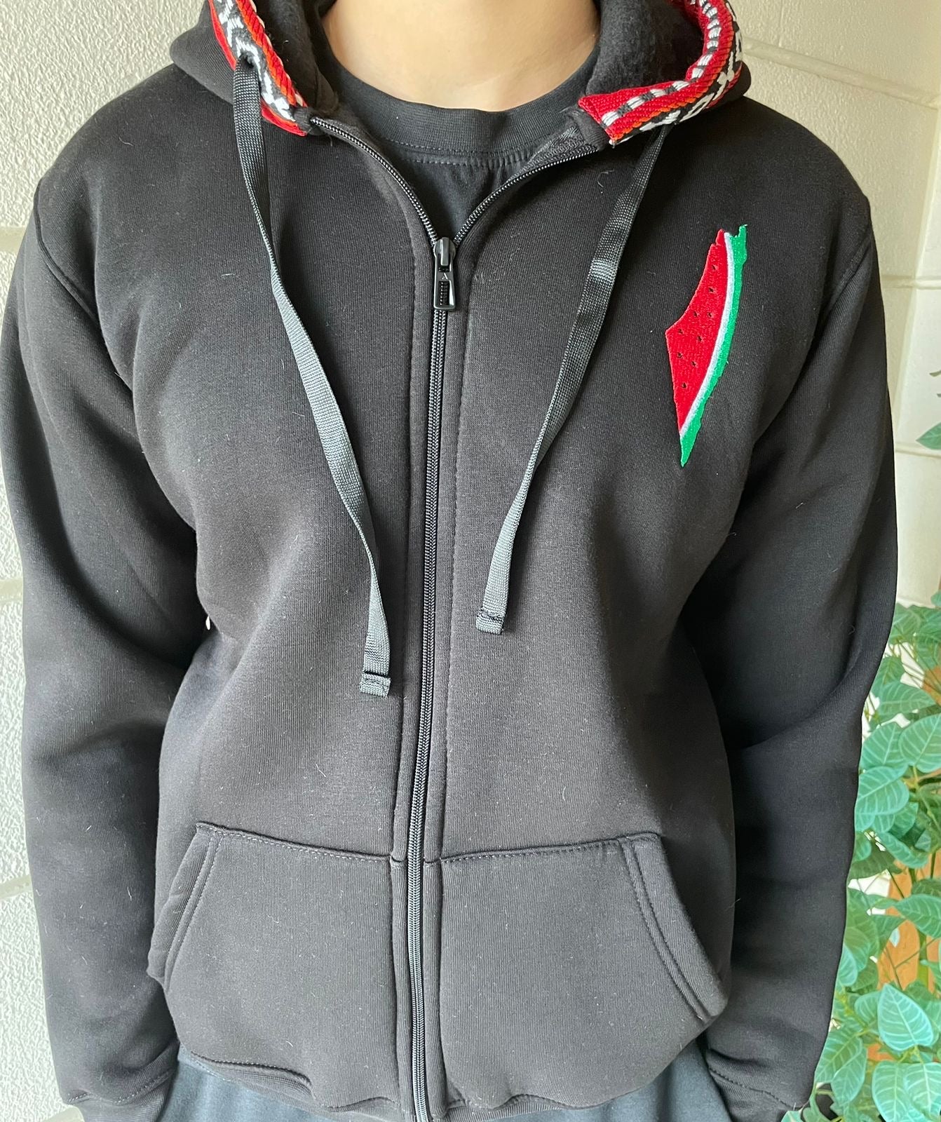 Watermelon & Handala Zip Up Jacket, From Dimazign