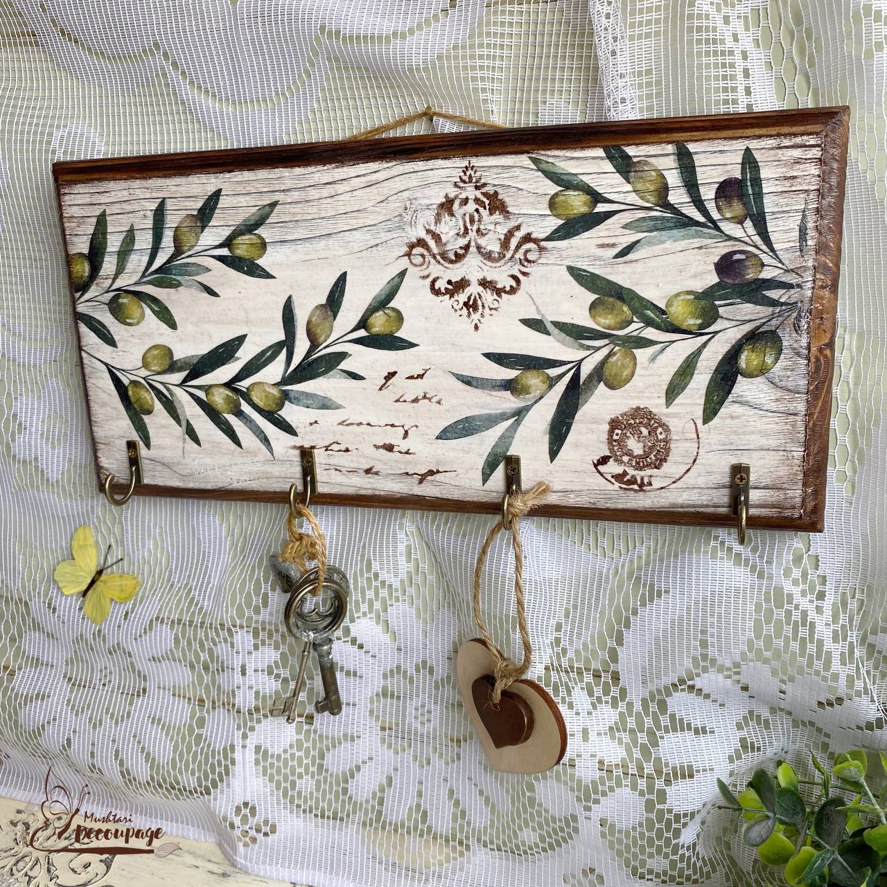 Wooden Key Holder, From Mushtari Decoupage