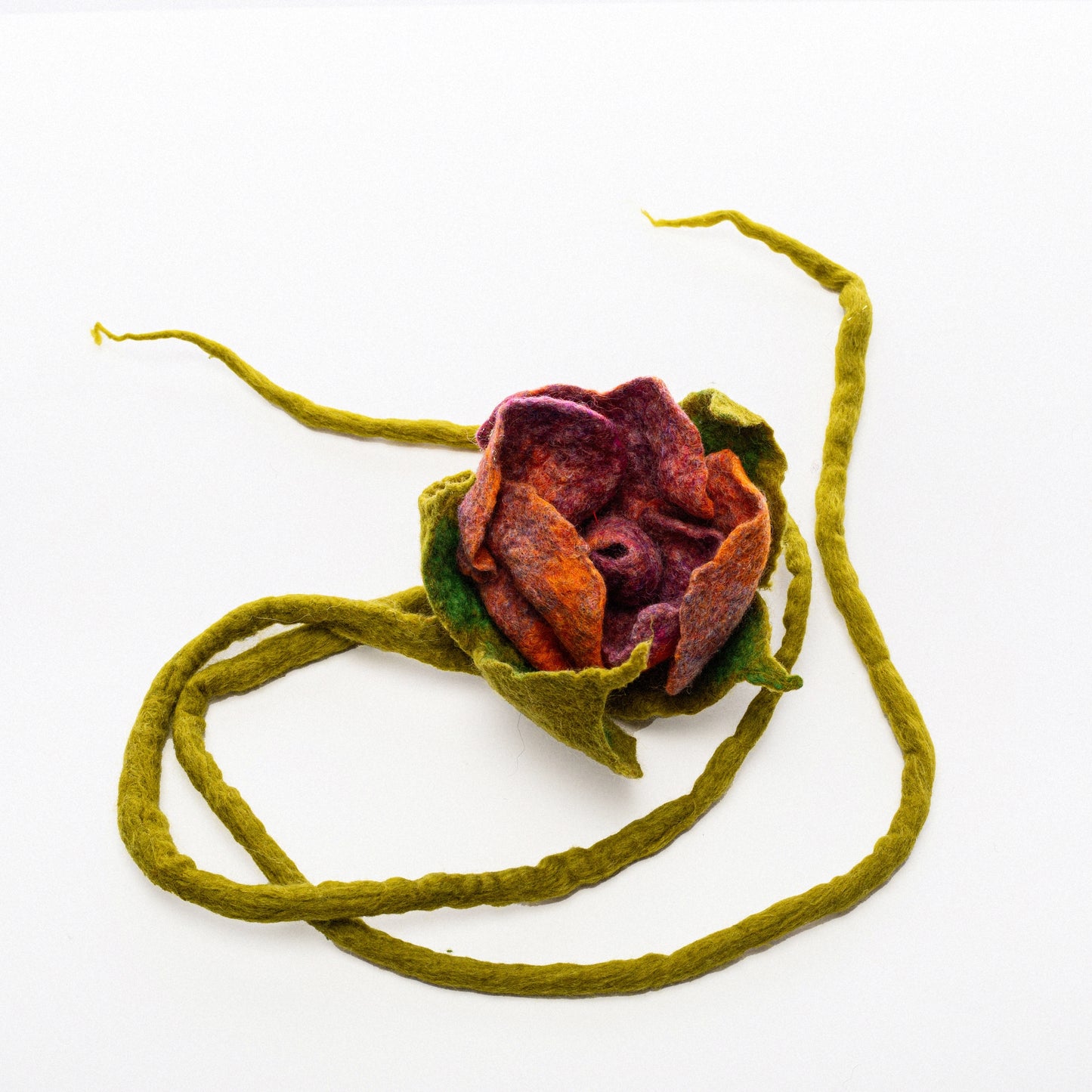 Wetfelted Flower Accessory for Head Or Neck, By Wooolbox