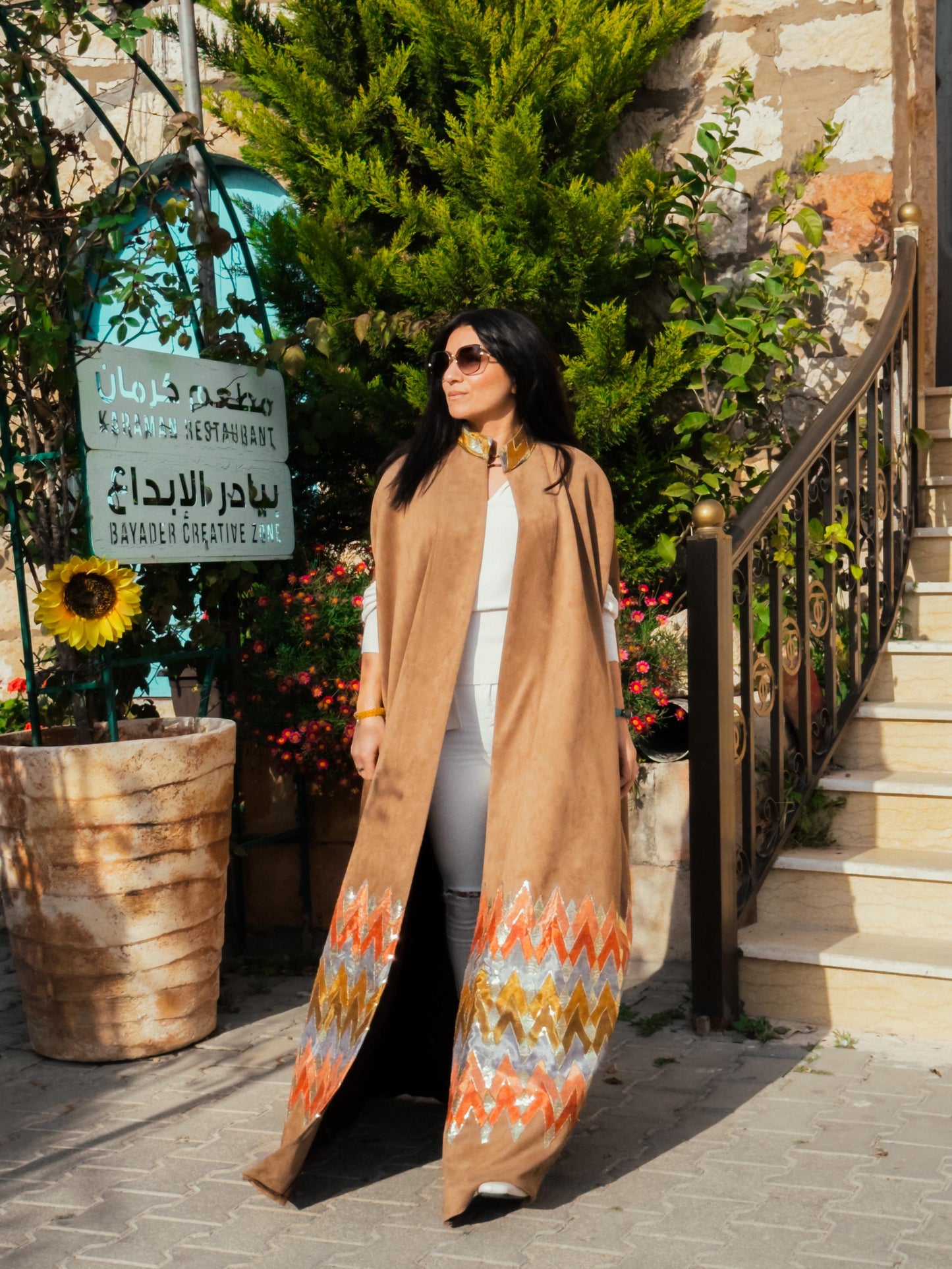 Brown Velvet Abaya, By Wisam Collection