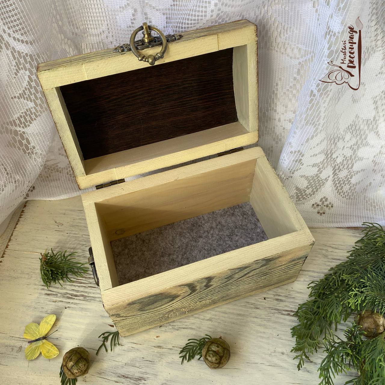 Wooden Box (9*12*12cm) - Virtual Bazaar Jordan