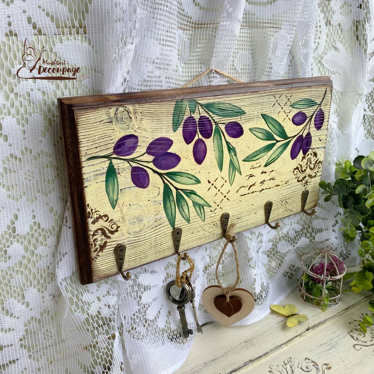 Wooden Key Holder, From Mushtari Decoupage