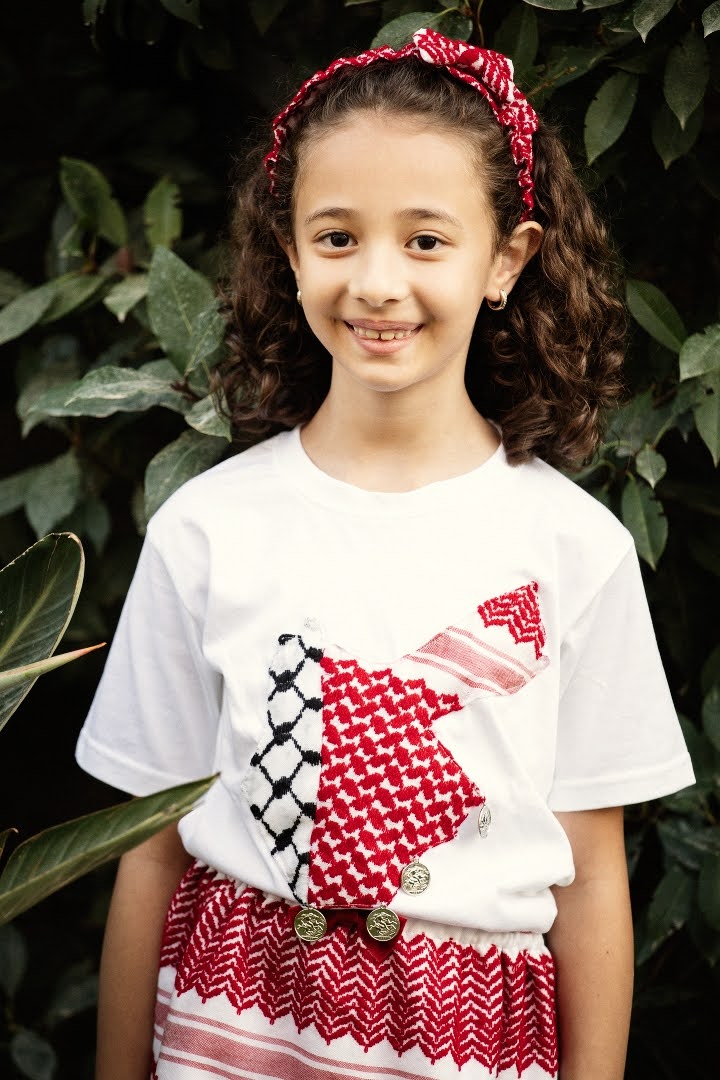 Palestinian/Jordanian Design kids Teeshirt Plus Skirt Set, by Dimazign