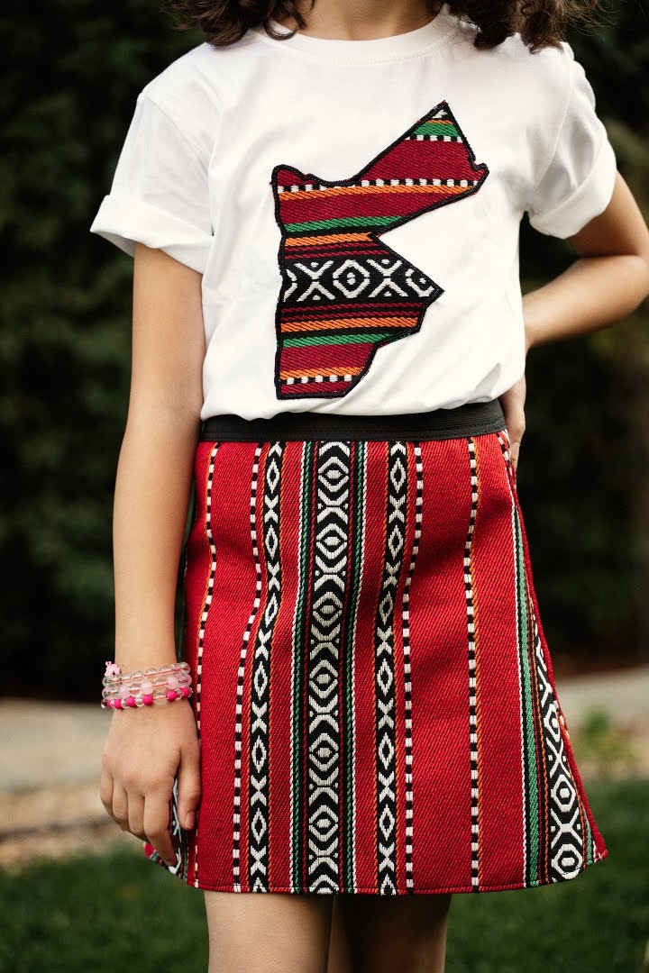 Jordanian Design Kids' Teeshirt with Skirt Eet, by Dimazign