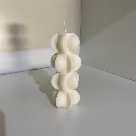 Abstract Half Circles Pillar Candle