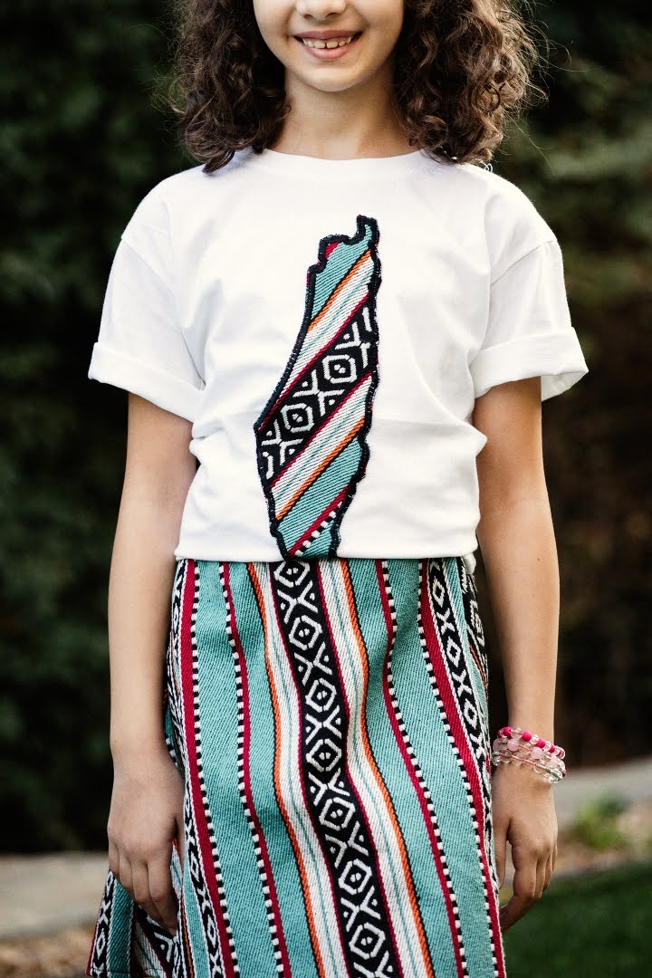 Palestinian Design Kids' Teeshirt with Skirt Set - Virtual Bazaar Jordan