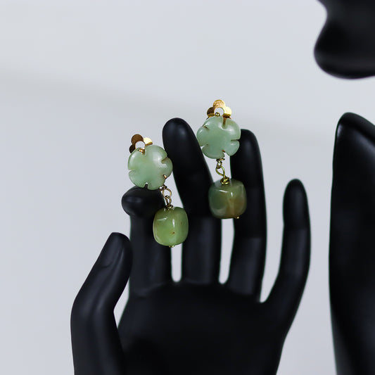 Jade Essence Earrings, From Fayzes Gemstones